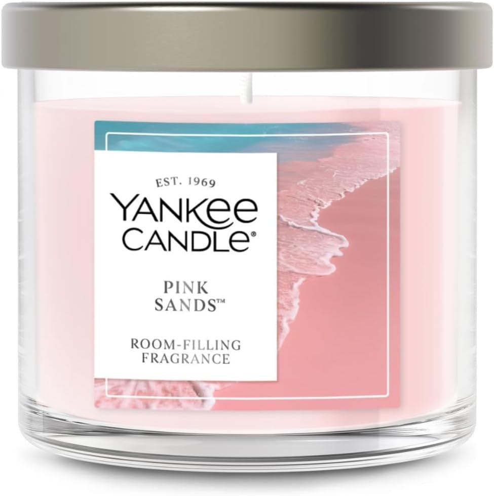 Yankee Candle Small Tumbler Scented Candle, Up To 40 Hour Burn Time, Premium Plant Wax Blend For Consistent Burn, Tumbler Candle With Room Filling Fragrance, Pink Sands