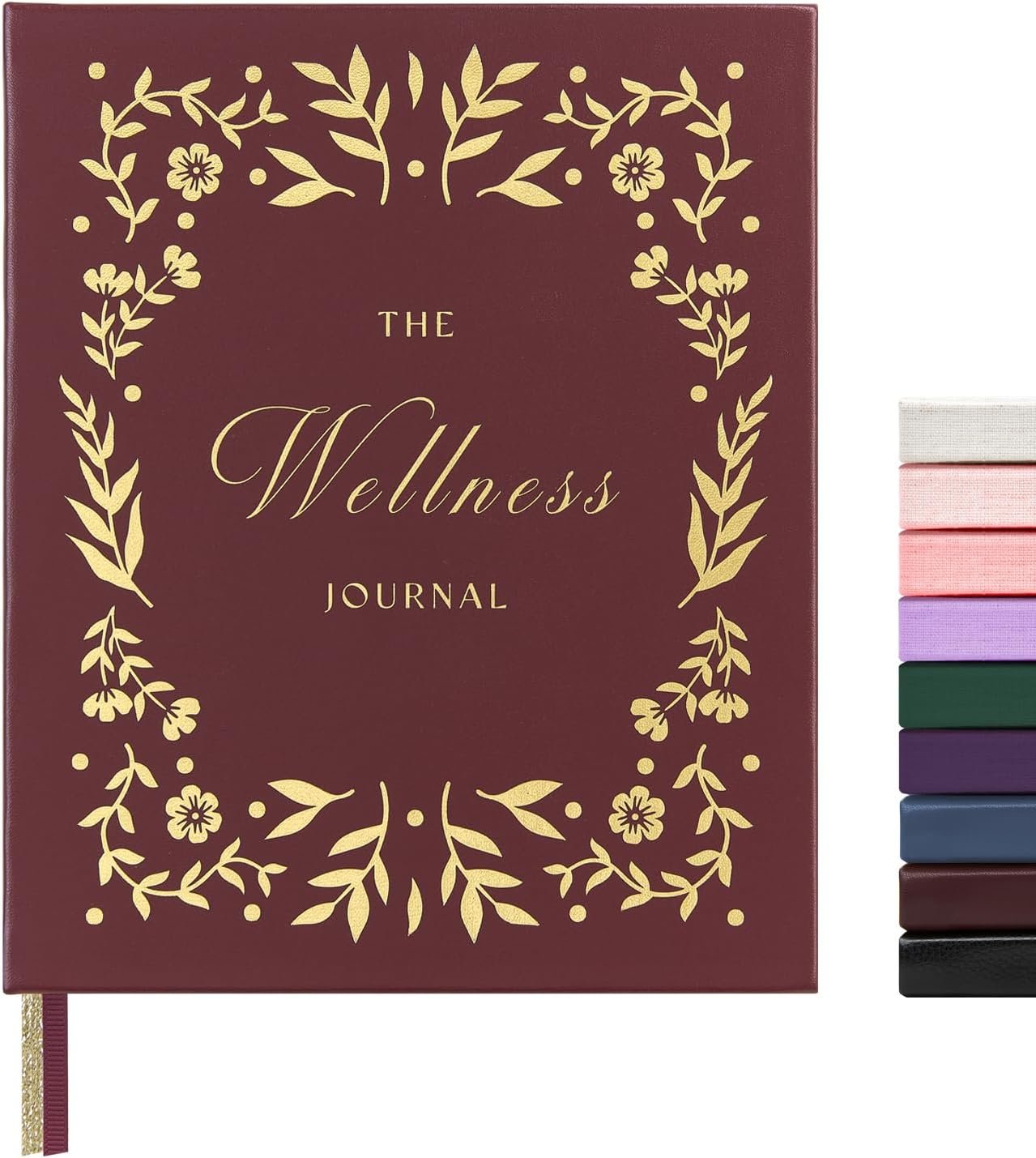 And Per Se Wellness Journal, Self Care & Daily Journal for Women, Mental Health Planner with Habit Tracker, Diet & Goals, Undated, Gift-Ready (Burgundy Bloom)