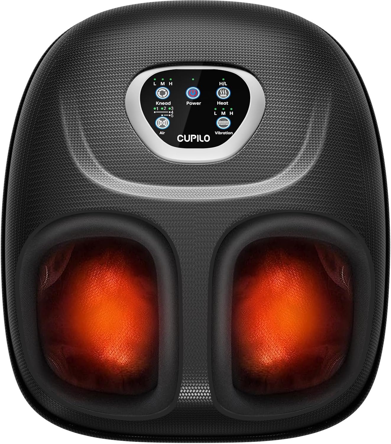 CuPiLo Foot Massager FSA Eligible HSA, 2026 Upgraded, Fathers Day Dad Gifts for Men, Feet Massager with Heat for Plantar Fasciitis Relief, 5 Levels Compression & Vibration Massage for Neuropathy