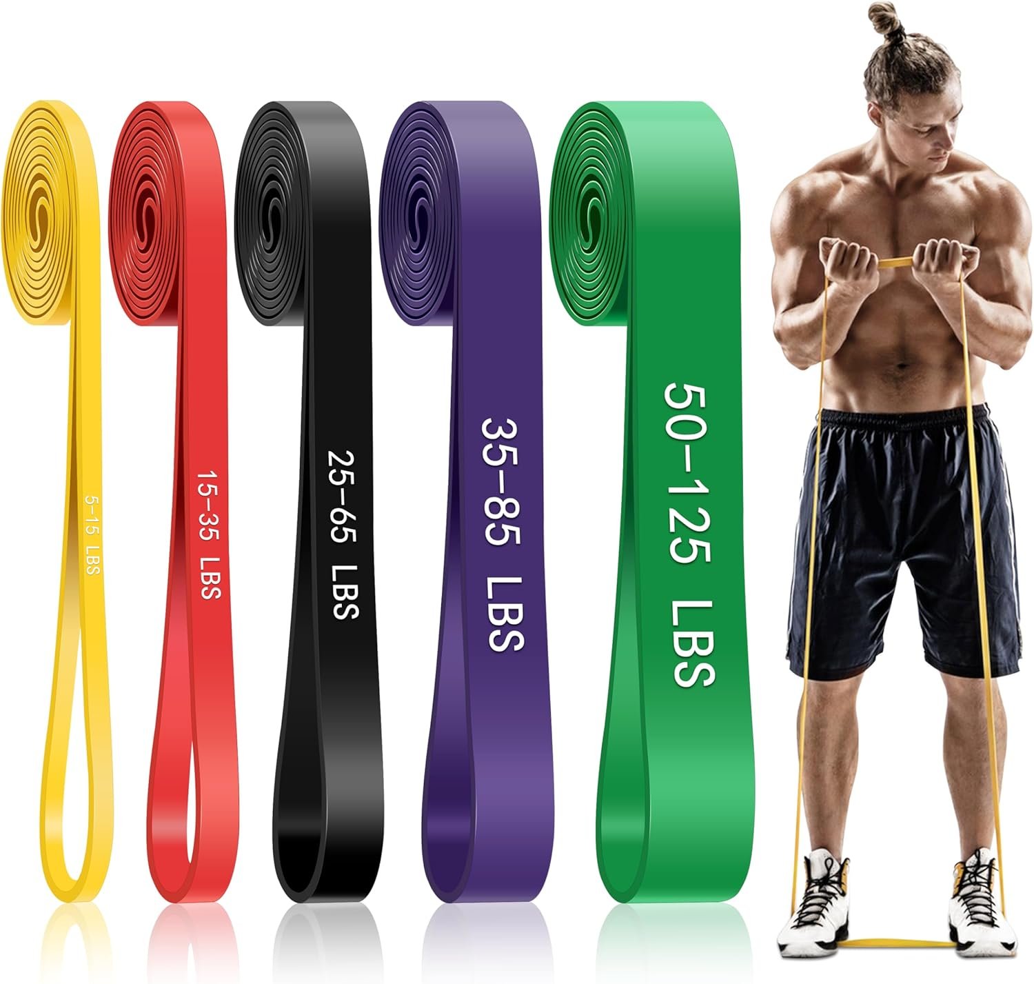 Pull Up Assistance Bands, Resistance Bands for Working Out, Pull Up Bands for Men & Women, Exercise Bands for Full-Body Training, Fitness, Physical Therapy, Stretch Workout Bands at Home, Gym