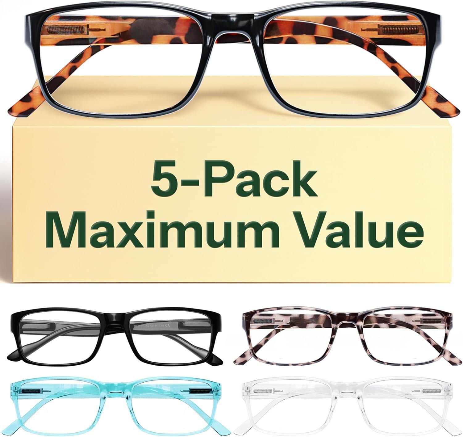 Gaoye 1.5 Professional Reading Glasses for Women All Day – Computer Readers with Blue Light Protection – Value Pack
