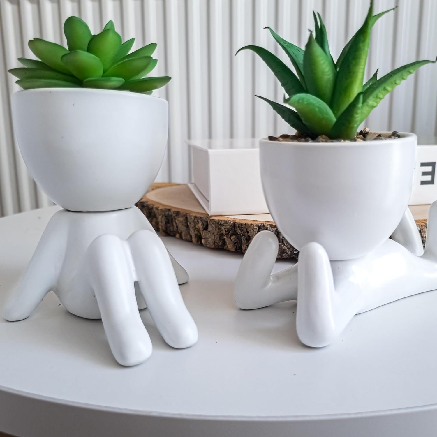 Small Fake Plant Office Decor for Women – Desk Decorations – Cute Office Decor – Office Plants Decor for Wall Shelf – Succulents Fake Plants Home Decor – Office Desk Accessories