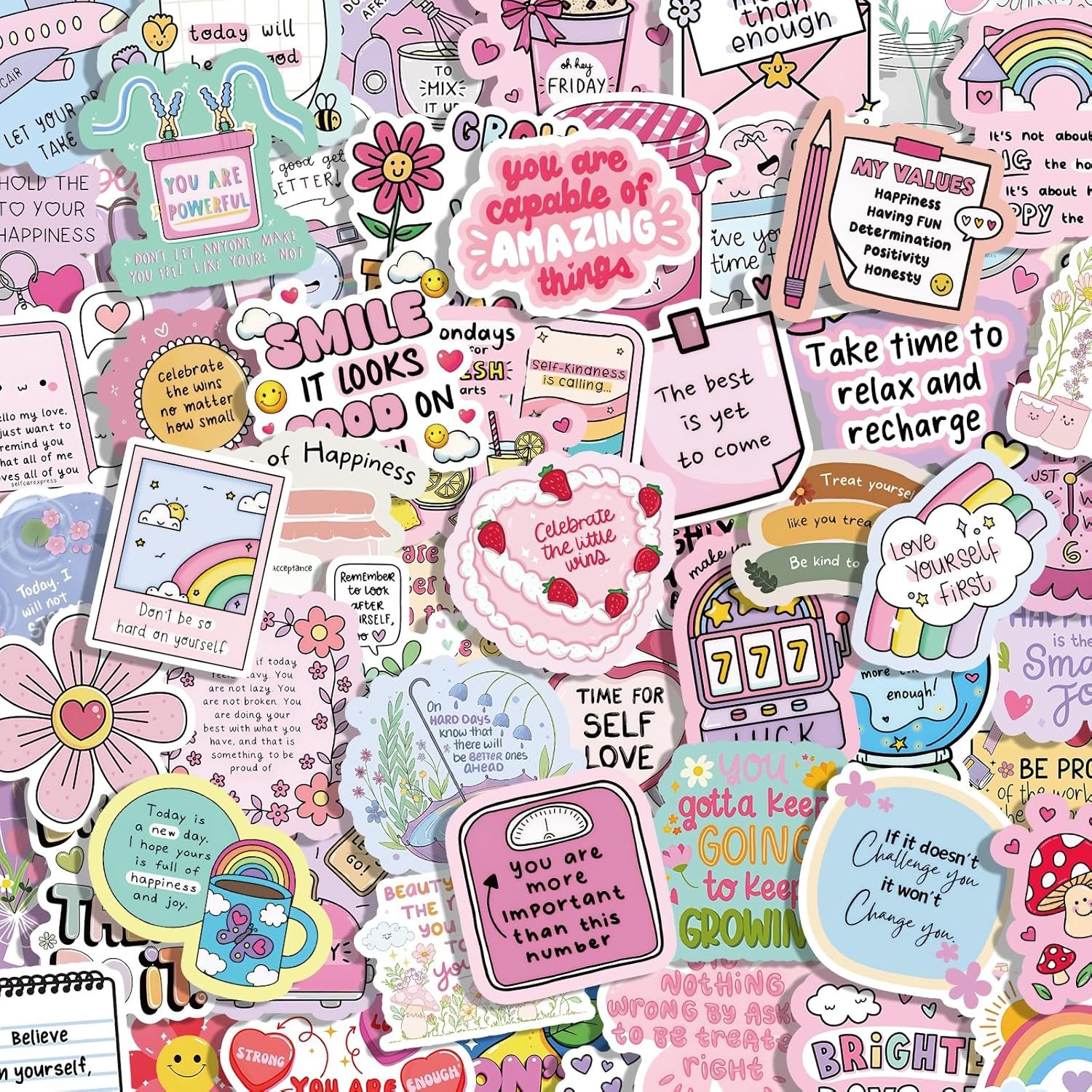 150 Pcs Holographic Motivational Stickers for Adults Women Teens – Positive Affirmation Inspirational Quote for Journal, Planner, Laptop – Waterproof Vinyl Decals for Water Bottle, Phone, Vision Board