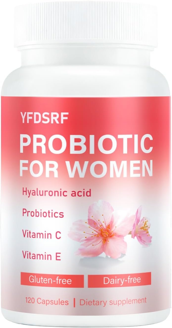 Women’s Vaginal Probiotic Supplement for Intimate Health & pH Balance | with Hyaluronic Acid, Multi-Collagen, Vitamin C | Supports Comfort, Moisture & Antioxidant Defense | 120 Capsules (1)