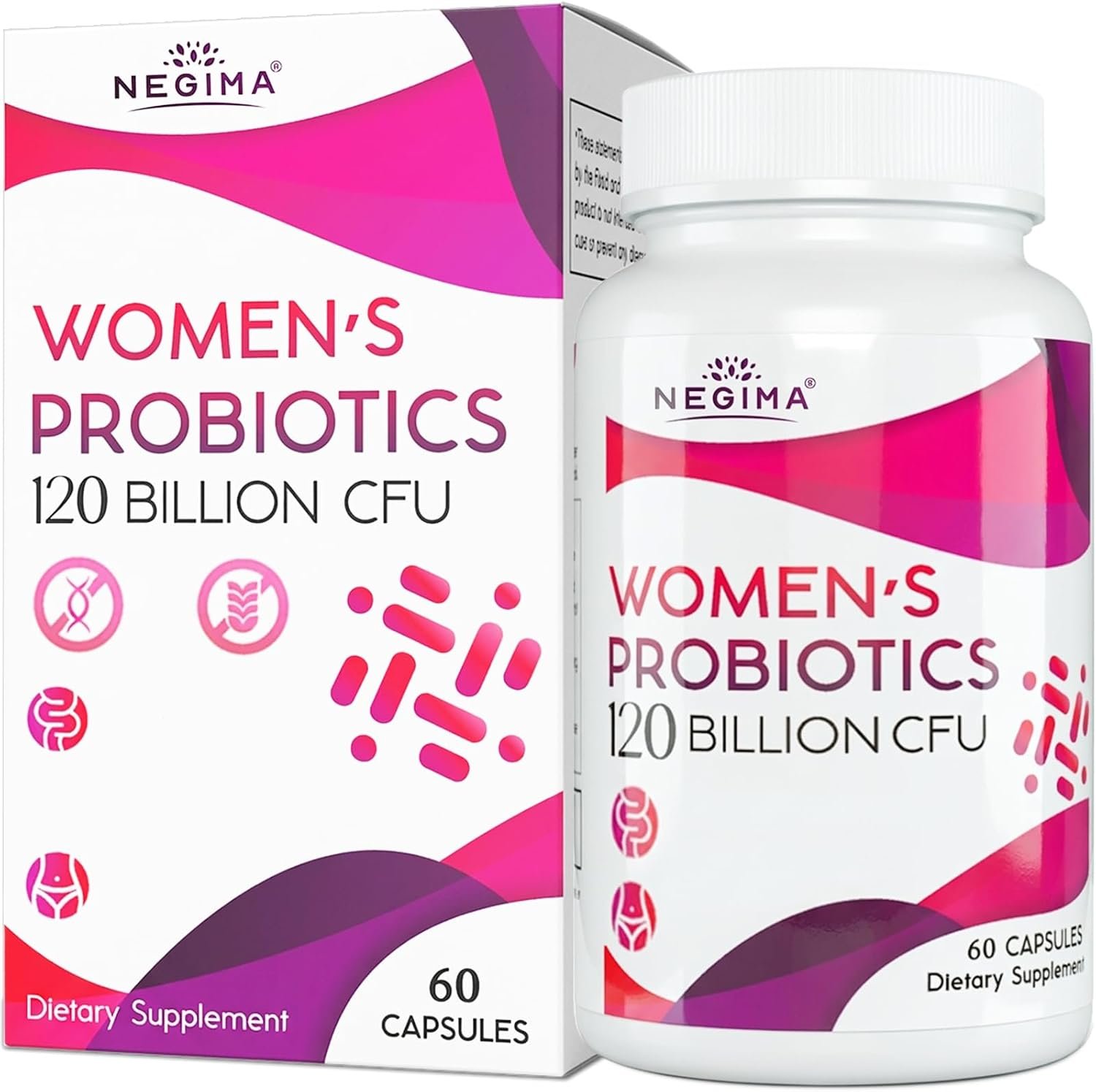 Negima Menopause Supplements for Women, 120 Billion CFUs Probiotics for Women, 13-in-1 Herbs & Botanicals Complex, for Menopause – 60 Caps