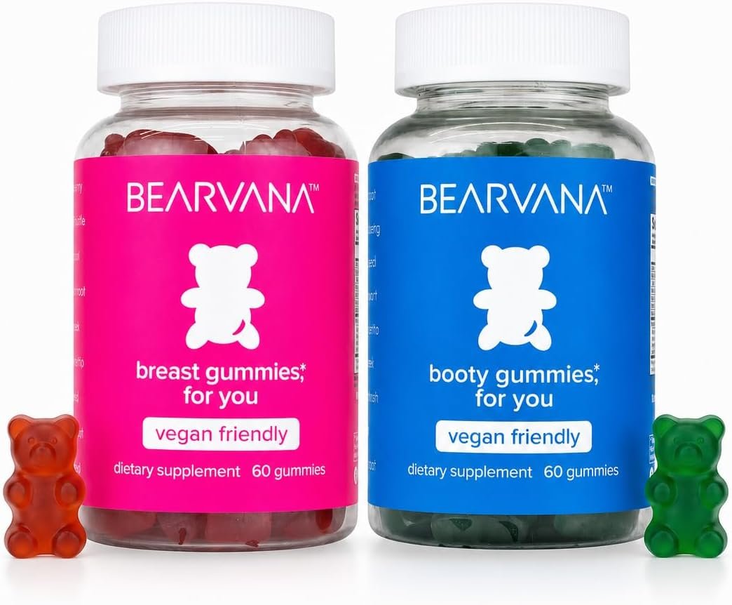 BEARVANA Top & Peach Support Women’s Multivitamin Gummies, 120 CT(Berry) | Plant-Based Multivitamin Supplement for Women’s Daily Wellness Support, Vegan-Friendly, Gluten-Free, Cruelty-Free and Non-GMO