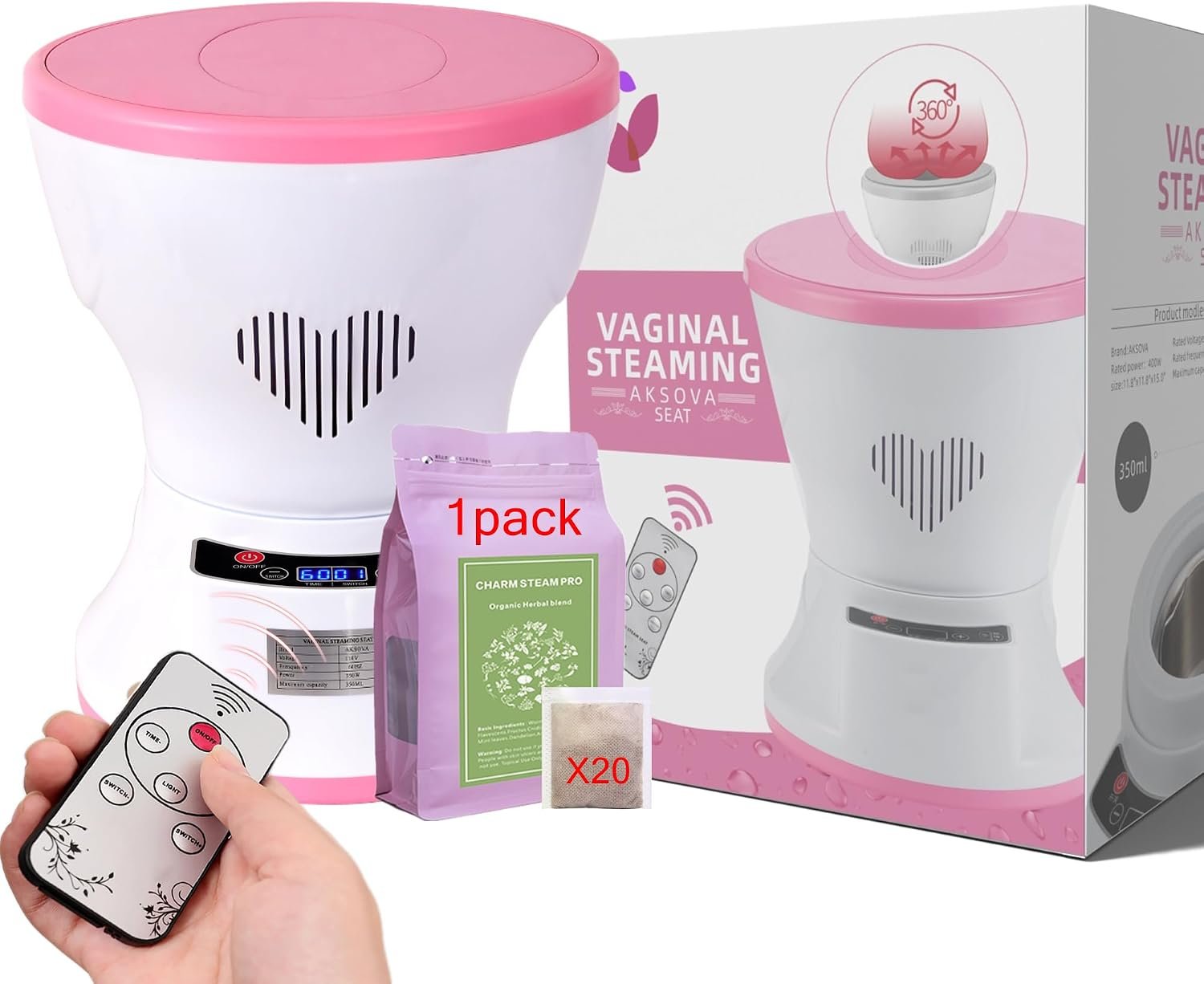 Yoni Steamer for Women, 20 Herbal Bags, Steam Seat Kit